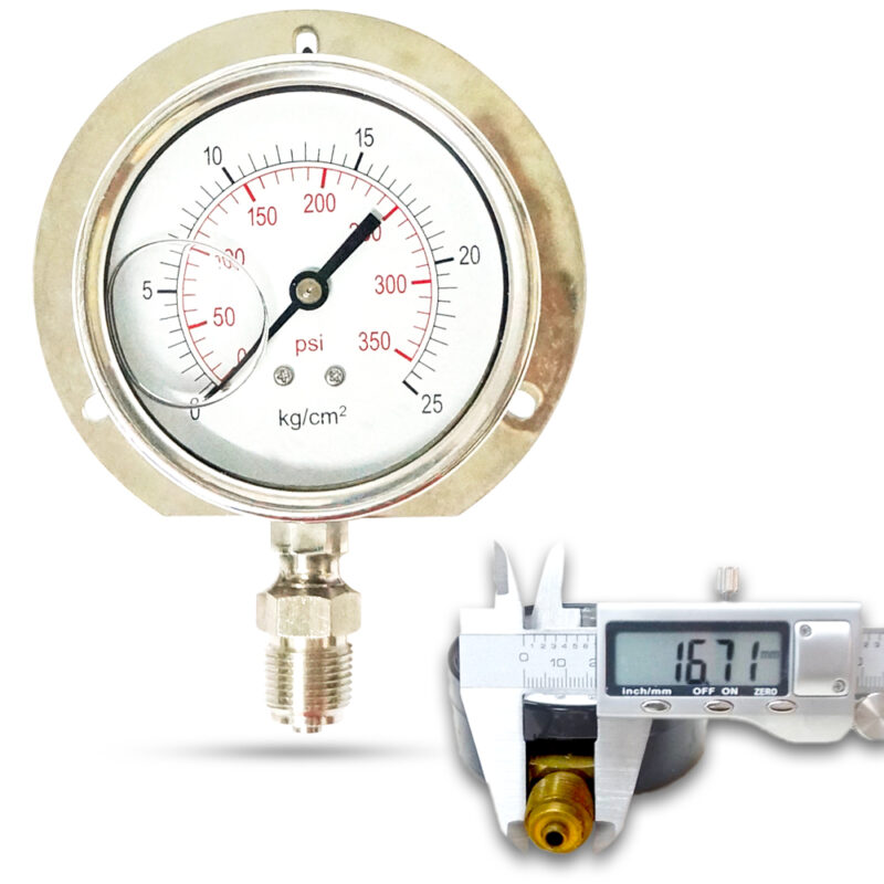เพรชเชอร์เกจ ( B ) 3", 25 kg สแตนเลส