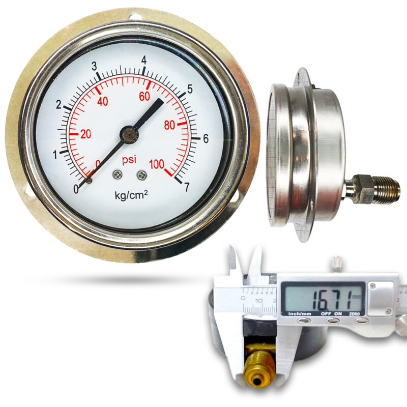 เพรชเชอร์เกจ ( D ) 3", 7 kg สแตนเลส