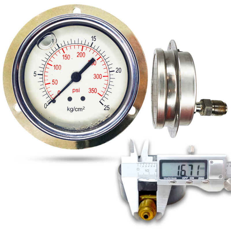 เพรชเชอร์เกจ ( D ) 3", 25 kg สแตนเลส