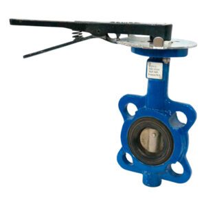 วาล์วผีเสื้อ Wafer, 5k- 80 (3"), NBR, คันโยก ลิ้นสแตนเลส หนา 46mm (PN16 / ANSI-150 / 5K / 10K)