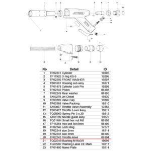 อะไหล่แส้ยิงสนิม NITTO JEX-24 ; (20) TP02243 Throttle Anvil