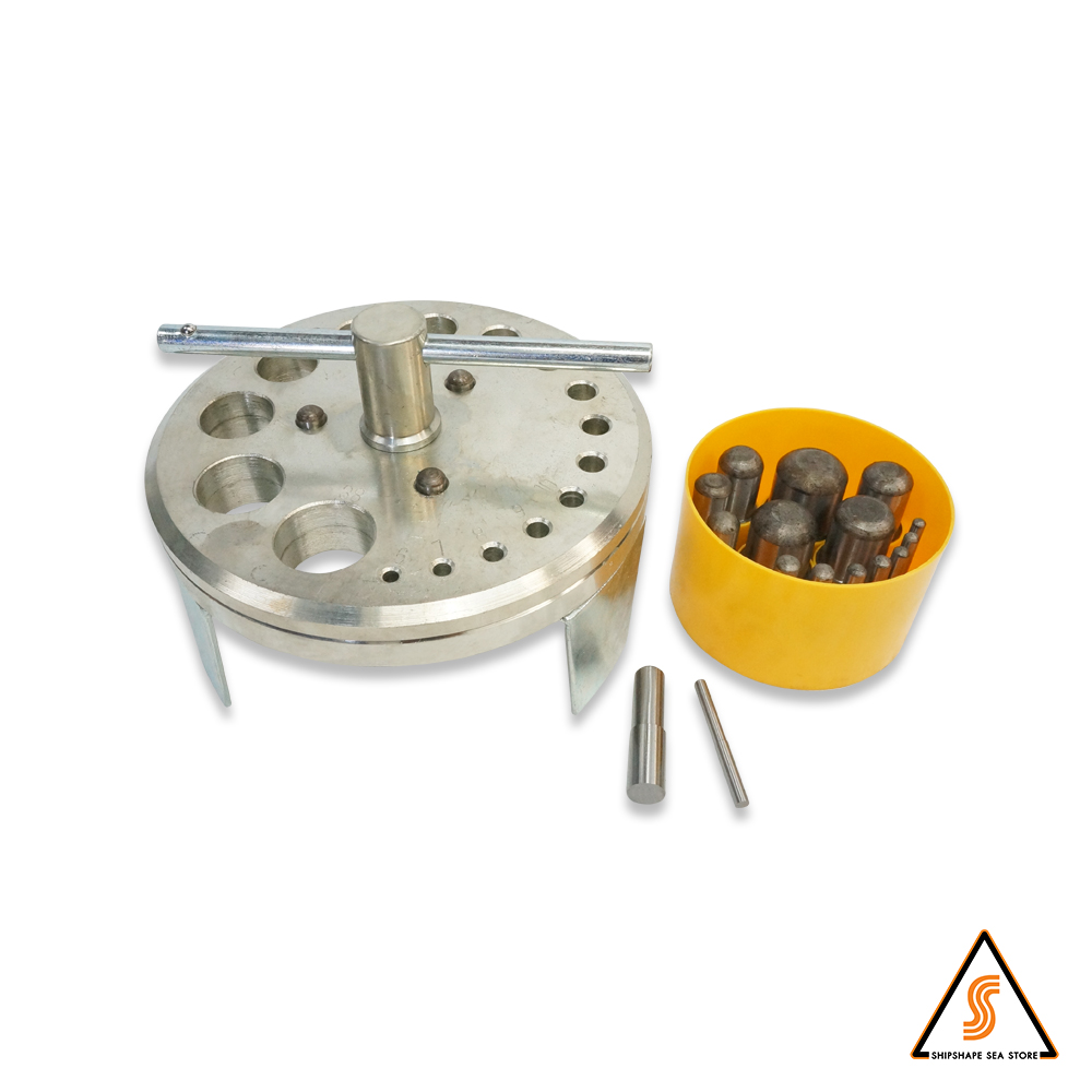 ปั้มรูเจาะประเก็นชุด ขนาด 6 - 38มม. พร้อมแท่นรอง