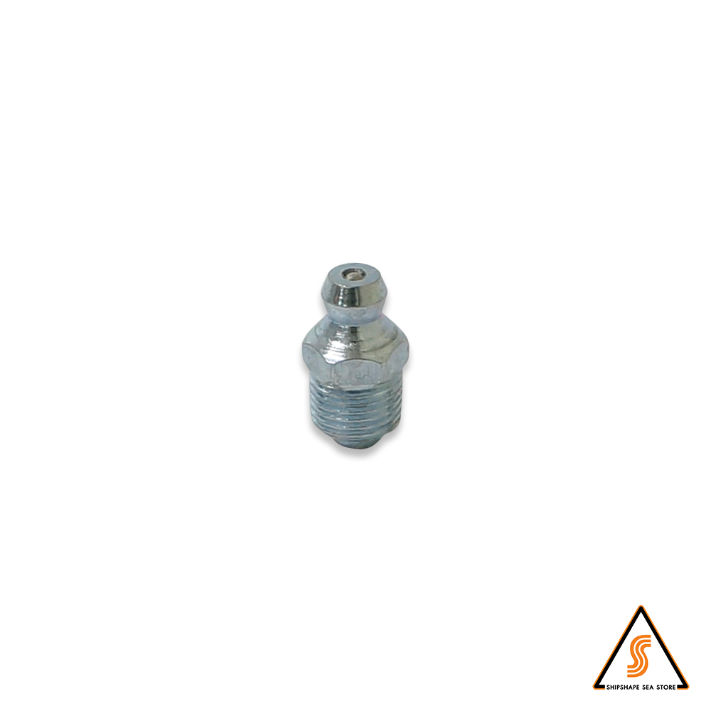 หัวอัดจารบี เหล็ก แบบจุ๊บ ขนาด 1/8" (เกลียวโต 9.5มม)