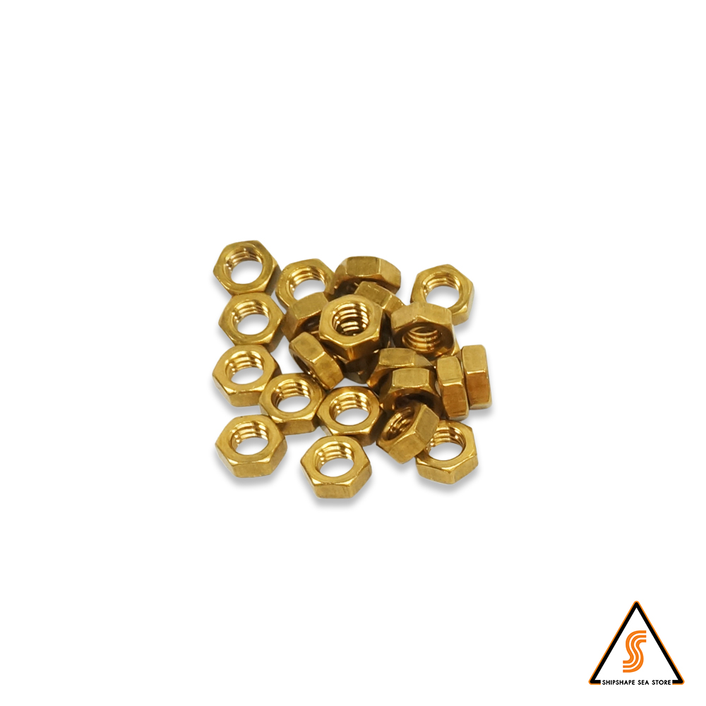 น็อตตัวเมีย ทองเหลือง ขนาด 3/8"