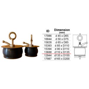 ปลั๊ก Scupper Plug ทองเหลือง ขนาด d110 D135