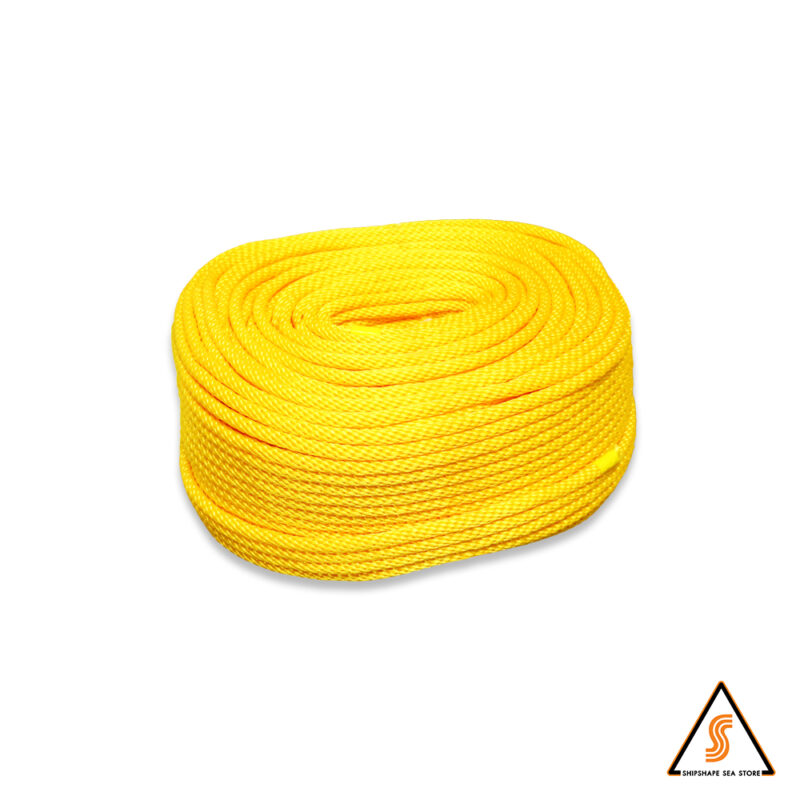 เชือกใยยักษ์ Towing Rope สีเหลือง 8 มม. X 100 เมตร (4-5กก)