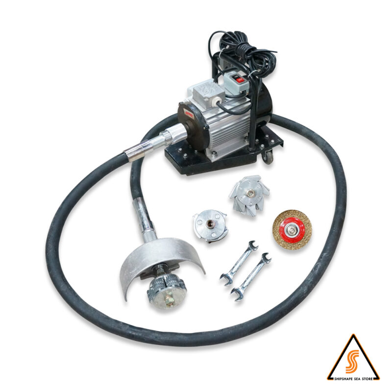 เครื่องปั่นสนิม China, 110V 50/60HZ ครบชุด, มอเตอร์รับประกัน1ปี, วัสดุสิ้นเปลืองเช่น หัวเฟือง สายอ่อน ไม่ได้รับประกัน