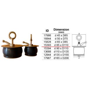 ปลั๊ก Scupper Plug ทองเหลือง ขนาด d 85 D110