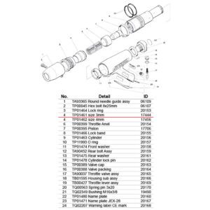 อะไหล่แส้ยิงสนิม NITTO JEX-28 - (04) TP01461 Needle supporter 3mm (รังผึ้ง 3มม.)