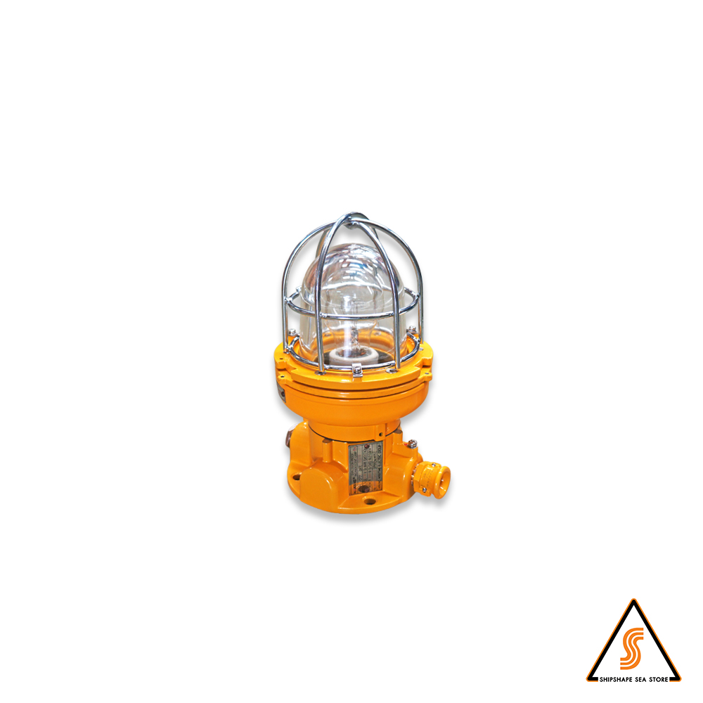 โคมไฟกันระเบิด กรงนก แบบตรง # CFD1, 220V 100W E27, Exd II CT4 อลูมิเนียม (ไม่รวมหลอด)