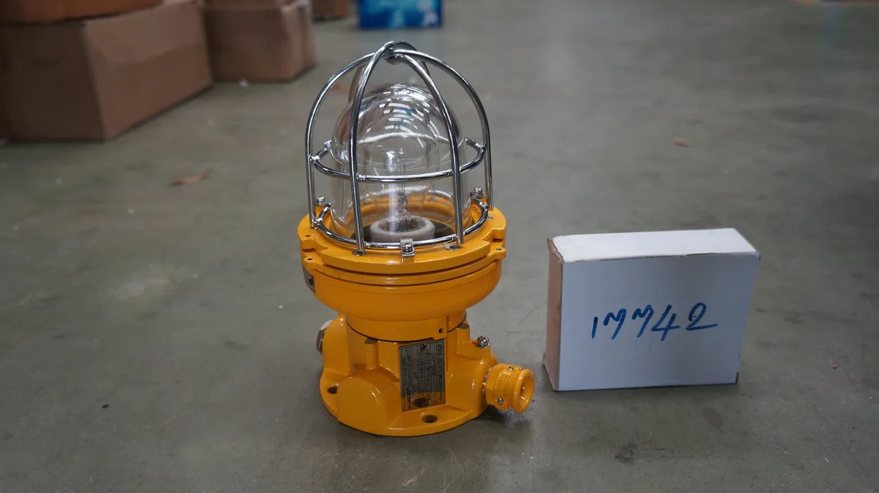 โคมไฟกันระเบิด กรงนก แบบตรง # CFD1, 220V 100W E27, Exd II CT4 อลูมิเนียม (ไม่รวมหลอด)
