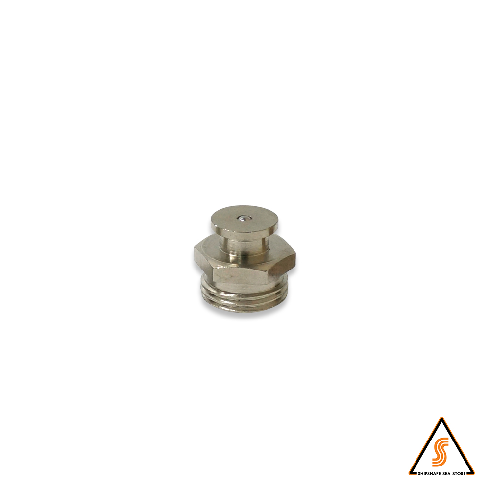 หัวอัดจารบี แบบกระดุม (Button Head 21.5มม) Hex:22mm เกลียว 1/2" (มีสีเงิน)