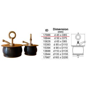ปลั๊ก Scupper Plug ทองเหลือง ขนาด d 45 D65