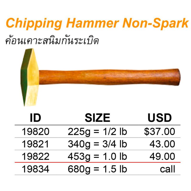 ค้อนเคาะสนิม Non-Spark ขนาด 453g *