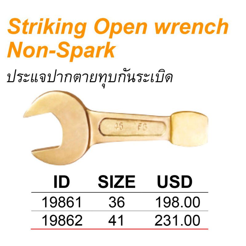 ประแจปากตายทุบ Non-spark เบอร์ 41