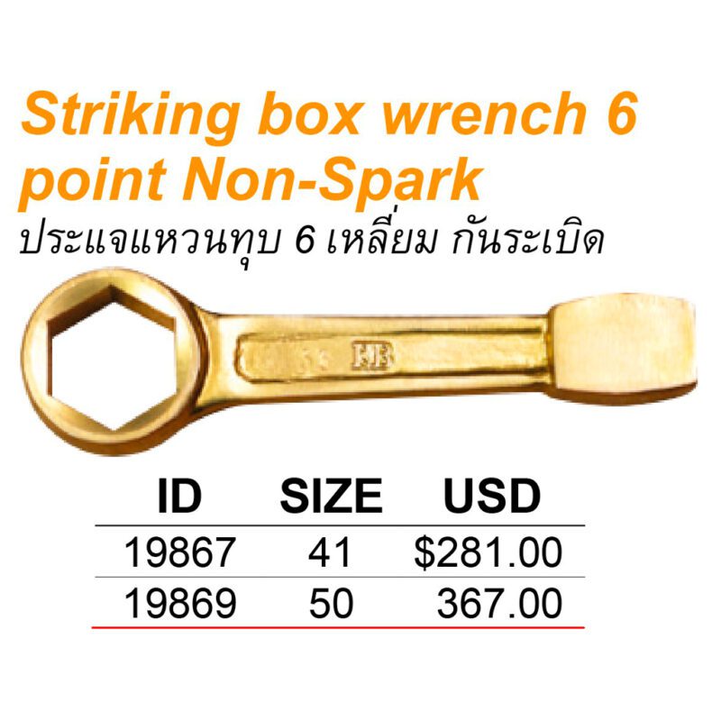 ประแจแหวนทุบ Non-spark 6เหลี่ยม เบอร์ 50