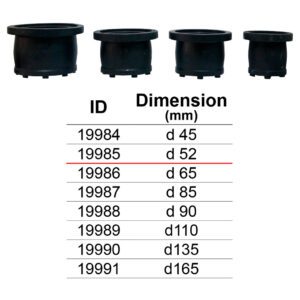 ปลั๊ก Scupper Plug เฉพาะยาง แบบมีปุ่ม สำหรับรุ่นสแตนเลส d 52