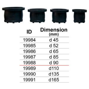 ปลั๊ก Scupper Plug เฉพาะยาง แบบมีปุ่ม สำหรับรุ่นสแตนเลส d 90