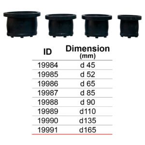 ปลั๊ก Scupper Plug เฉพาะยาง แบบมีปุ่ม สำหรับรุ่นสแตนเลส d165