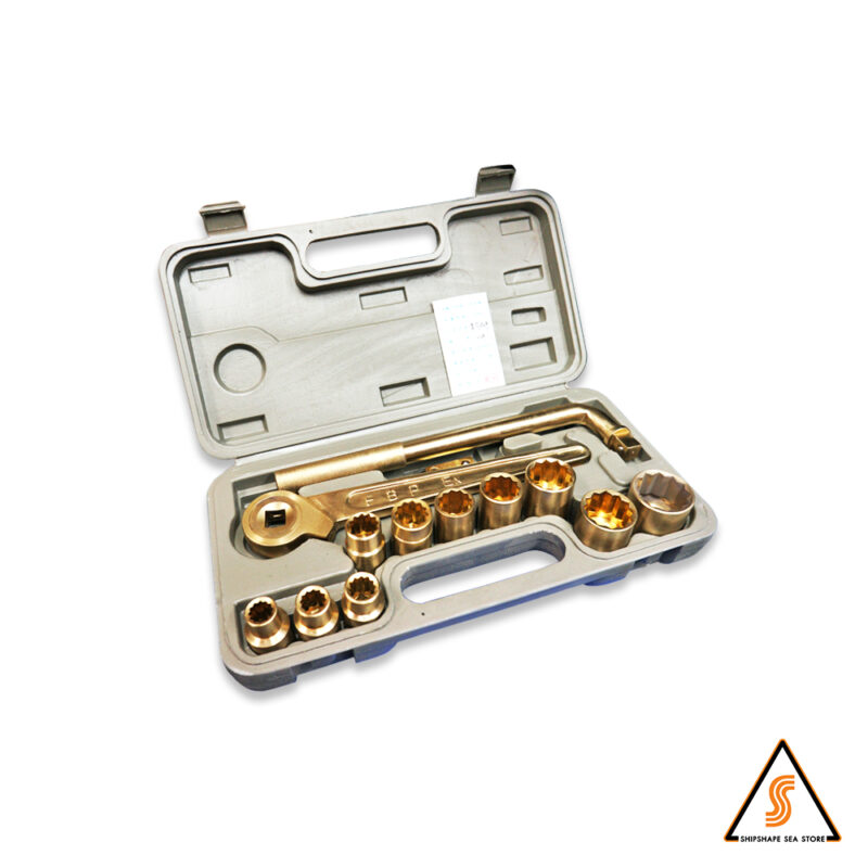 บล็อกชุด NON-Spark แกน 1/2 เบอร์ 10-27mm 12ชิ้น, 10, 11, 12, 14, 16, 17, 19, 22, 24, 27