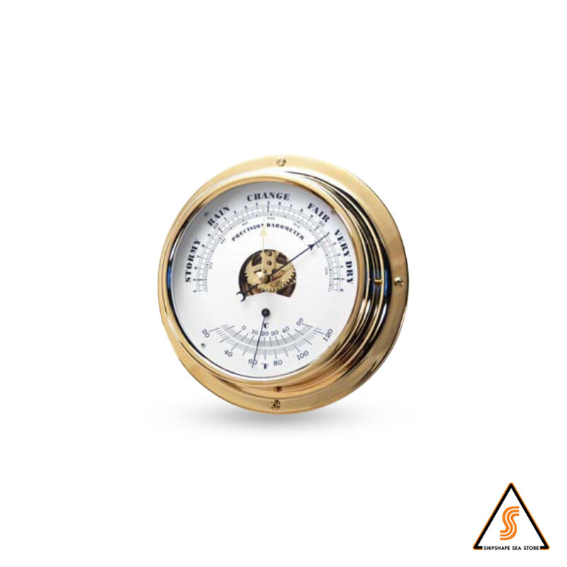 บาโรมิเตอร์ Barometer 960-1060hPa, Fig.198-BT, Dial-124mm Base-180mm, Thermometer 0+50C, 20+120F