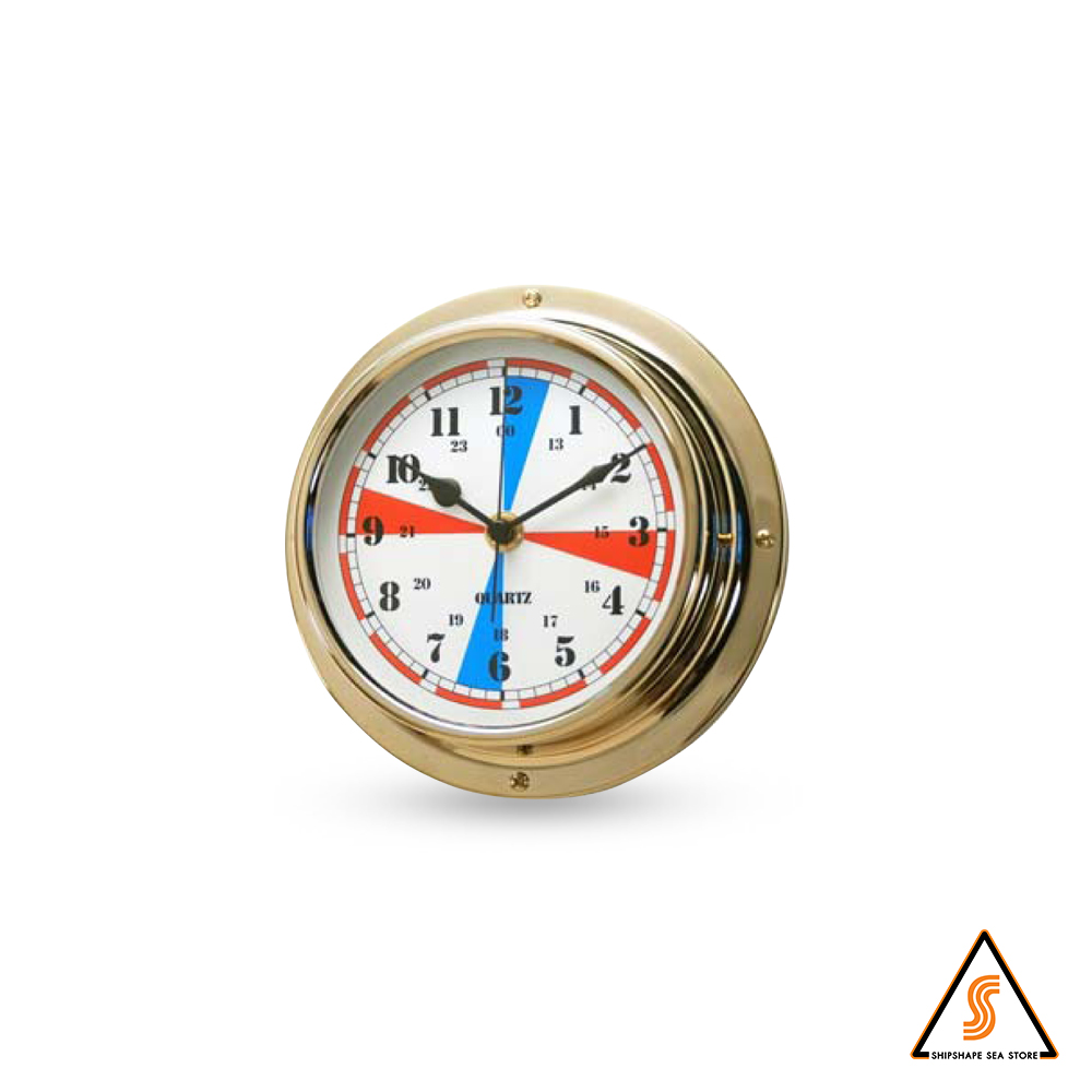 นาฬิกา Marine Quartz Clock, Fig.198-C5, สำหรับห้องวิทยุ Dial-124mm Base-180mm