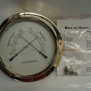 เครื่องวัด Dial Thermo-Hygrometers (Comfort meter) Fig.198-TH, Dial-124mm Base-180mm