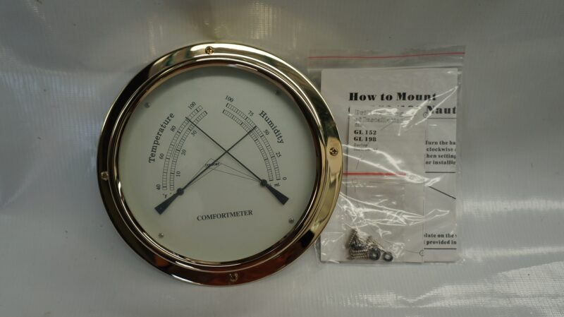 เครื่องวัด Dial Thermo-Hygrometers (Comfort meter) Fig.198-TH, Dial-124mm Base-180mm