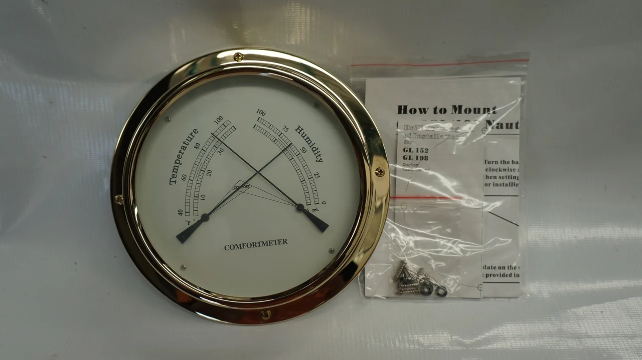เครื่องวัด Dial Thermo-Hygrometers (Comfort meter) Fig.198-TH, Dial-124mm Base-180mm