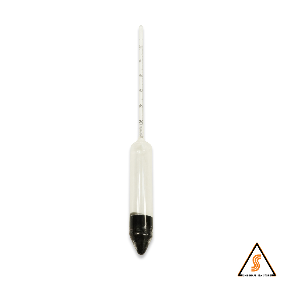 ไฮโดรมิเตอร์วัด ค่าน้ำทะเล Brannan UK, 1.000 - 1.050, Div:0.001g/ml L:270mm