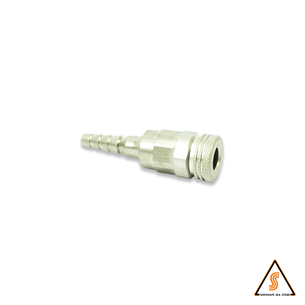 ข้อต่อสวมเร็ว ลมแก๊ส AS-1 ; (Socket - Hose end 1/4") Reverse flow prevention for OX