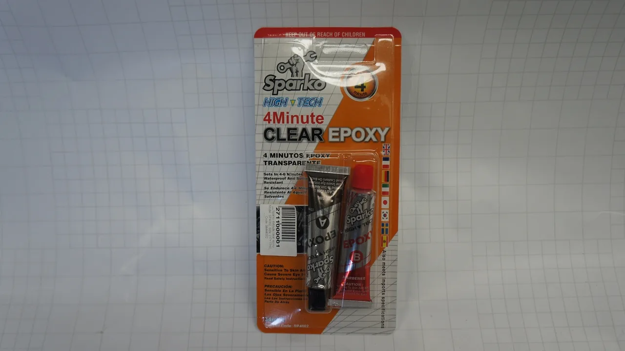 กาว Sparko 4Minute clear epoxy, Model: SP4002, Size: (17+17ml), Code: 94444002