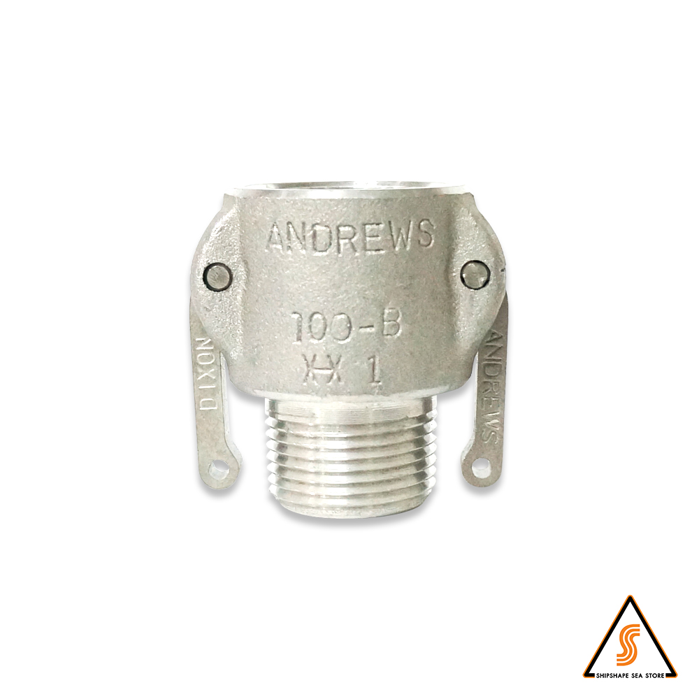 ข้อต่อ CAM & groove Dixon USA type B, Alu 100-B-AL