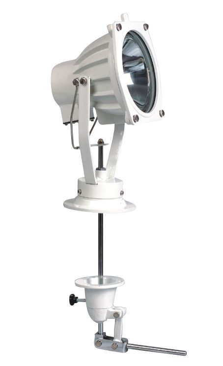 โคมไฟกันน้ำ ท้ายเรือ # TG-9 G6.35, 12V, 100W Body-Aluminum IP56 weight8Kgs มีคันบังคับ (ราคารวมหลอด) ... (Spare lamp 12v ID 27158, 24v ID 20338, 110v ID 27159, 220v ID 27160)