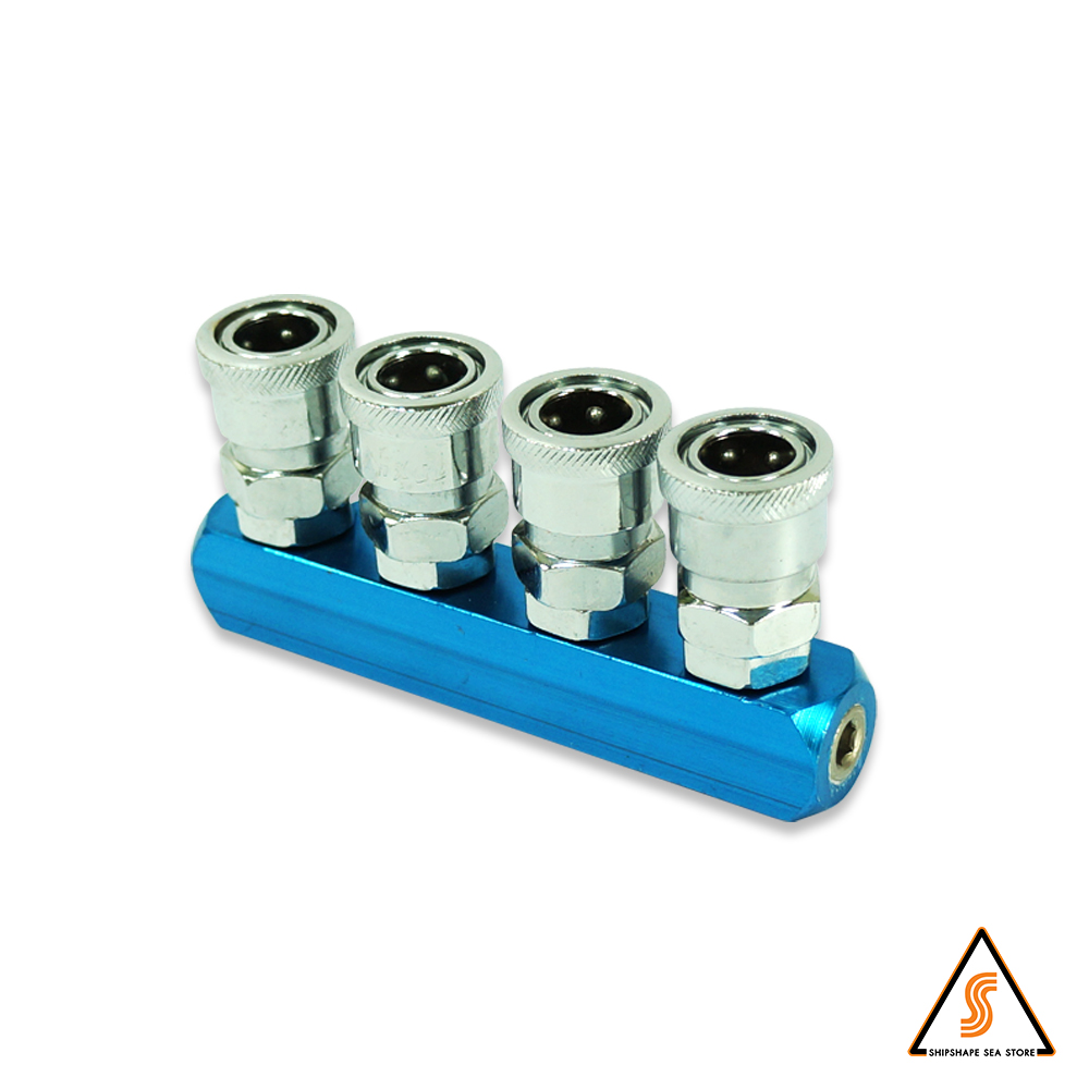 ข้อต่อสวมเร็ว # SML-4 กระจายลม Line coupler ตัวเมีย x 4ตัว