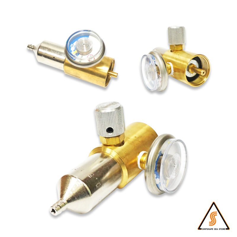 วาล์ว Span gas [ 5 ] Regulator with gauge and knob (0.5LPM) PN: 81-1050RK, Model 713 เกลียวใน