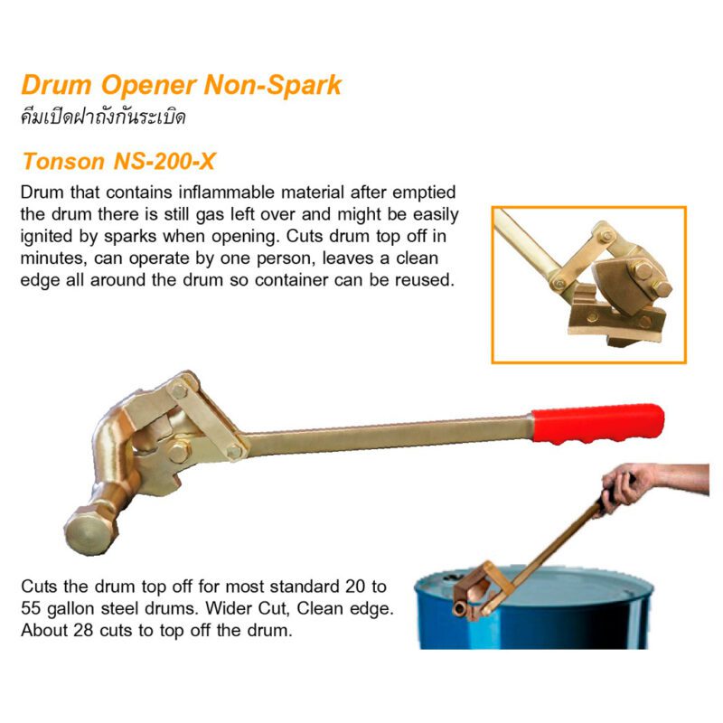 คีมเปิดฝาถัง 100% NON-SPARK DRUM OPENER