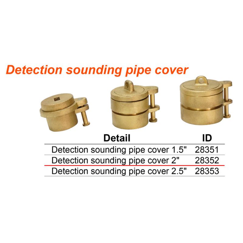 ฝาท่อซาวดิ้งทองเหลือง Dectection sounding pipe cover 2" - Image 2