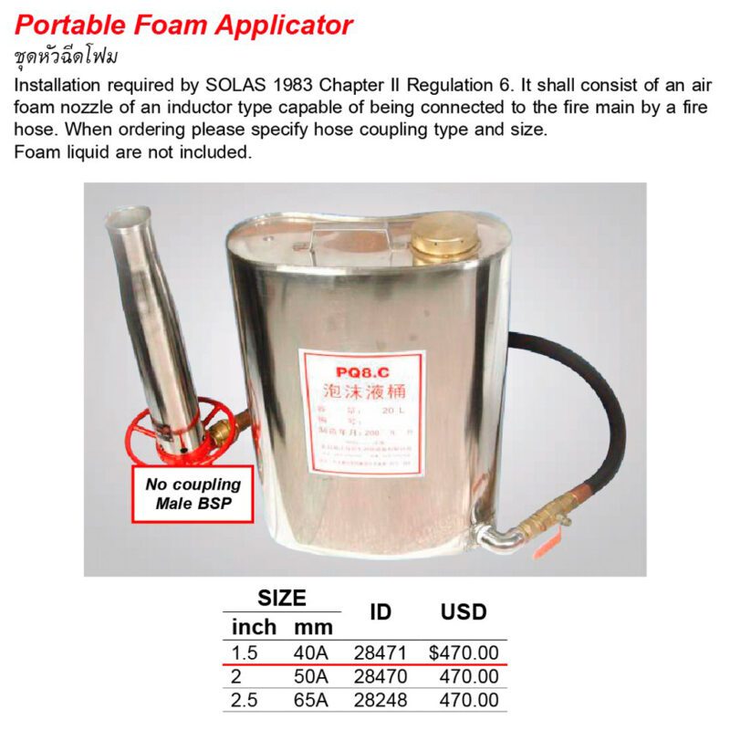 ชุดหัวฉีดโฟม ก.นอก BSP 1.5
