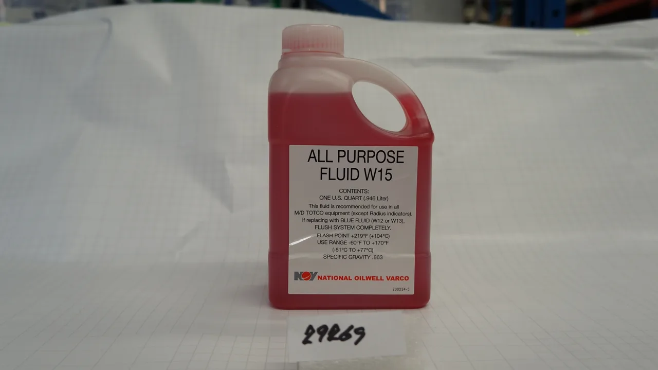 TOTCO 214359-101 (W-15) Hydraulic Nonpetroleum Base Fluid Size: 1 Quart