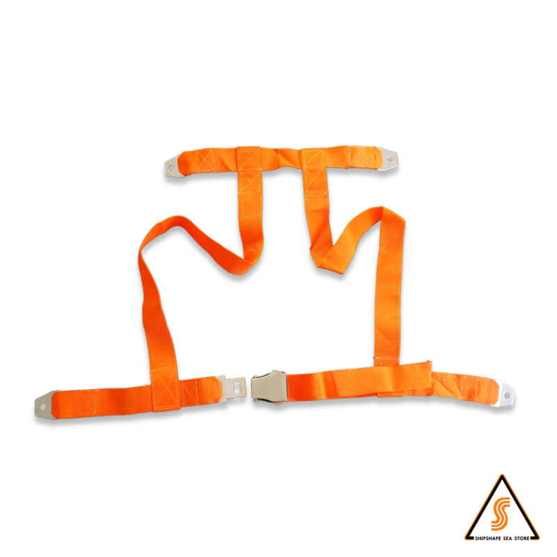 เข็มขัด เรือบด Safety Belt of Life Boat 4 points boat safety belts, Stainless Steel Buckle, Polypropylene Fiber Belt, and Strength is 150kgs