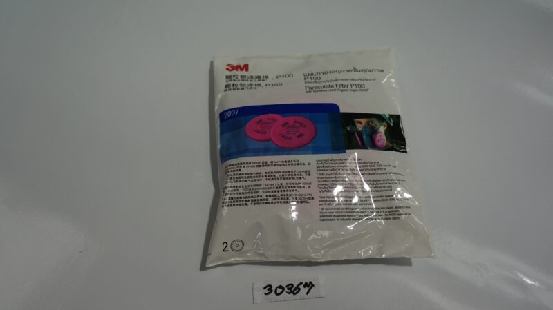 3M 2097 P100 แผ่นกรองฝุ่นและไอระเหยสารเคมีเจือจาง (2 Each/Pack, 50 Pack/Case)