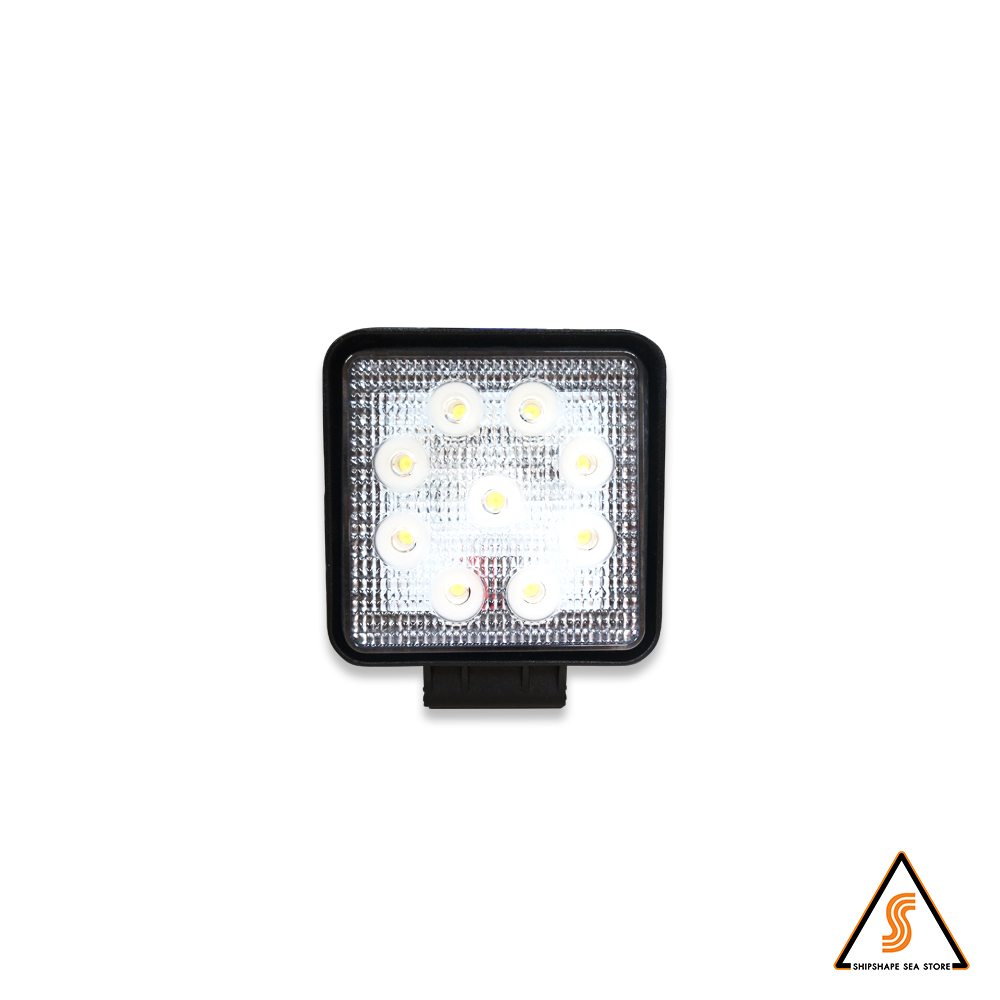 โคมไฟ SPORT Light LED 27W 12-24V ขนาด 110 x 110mm สูง 135mm หนา 62mm