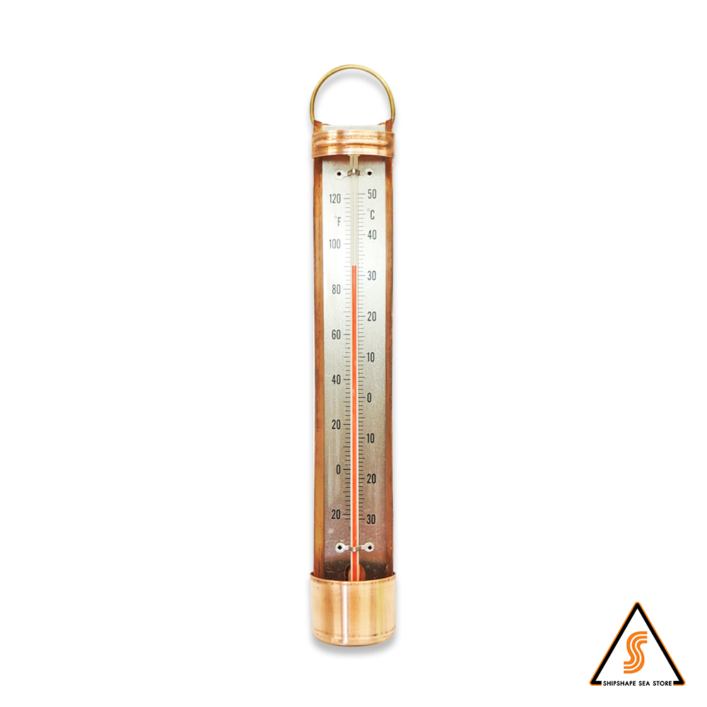 เทอร์โมมิเตอร์ วัดน้ำทะเล ในกระบอกทองแดง (Thermometer Seawater Copper case)