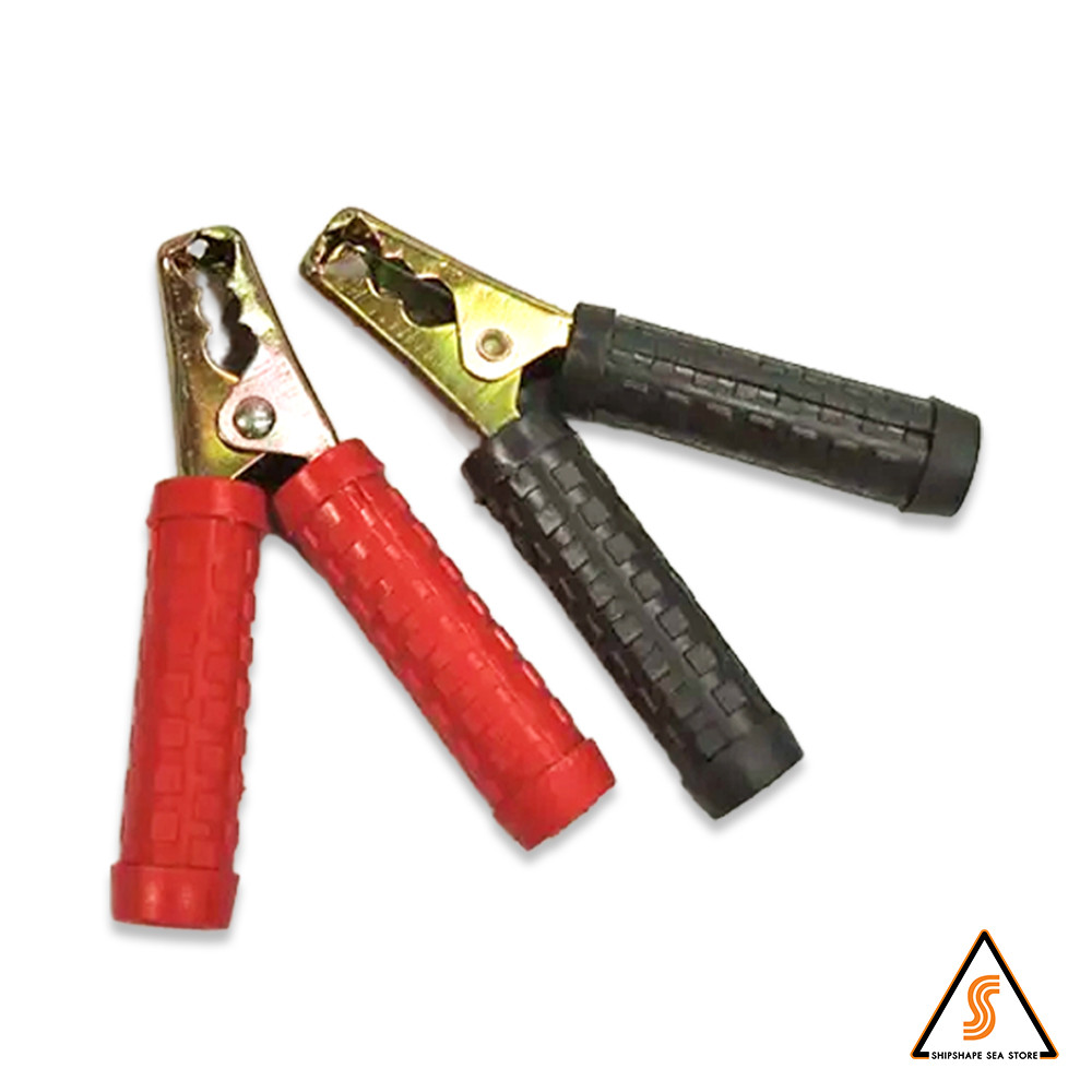 คีมหนีบขั้วแบตเตอรี่ #4 ยาว 6.5 นิ้ว (ขายเป็นคู่ ดำ-แดง)