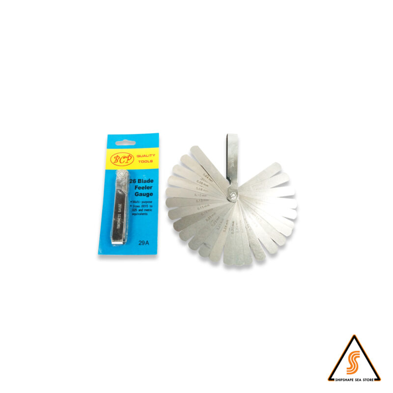 ฟิลเลอร์เกจ 100A(4") 26ใบ/ชุด 0.04-0.63มม.