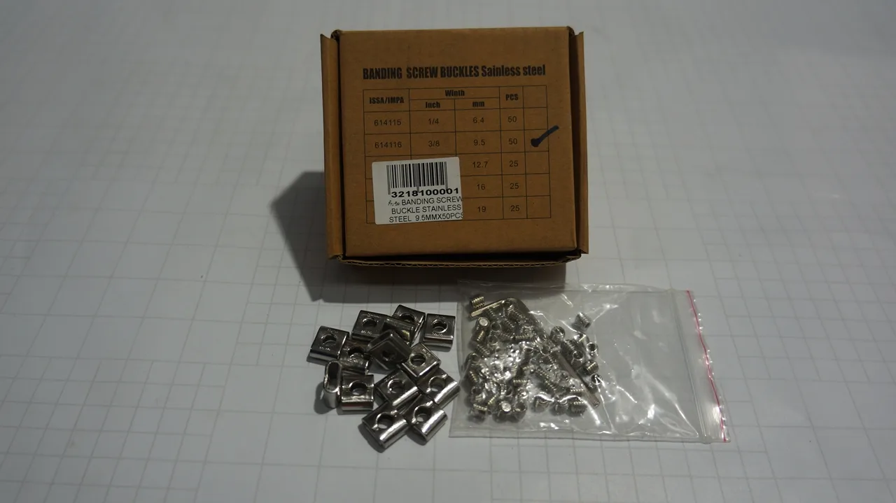 กิ๊บรัด BANDING SCREW BUCKLE STAINLESS STEEL 9.5MMX50PCS
