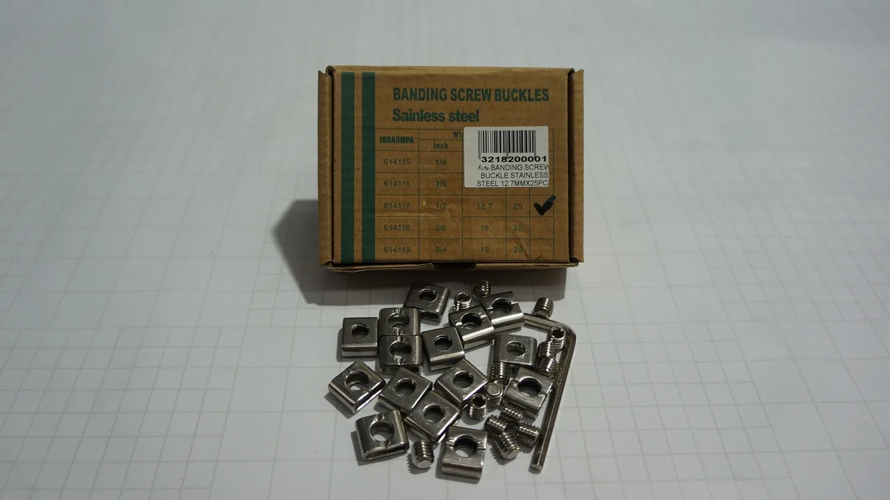 กิ๊บรัด BANDING SCREW BUCKLE STAINLESS STEEL 12.7MMX25PCS