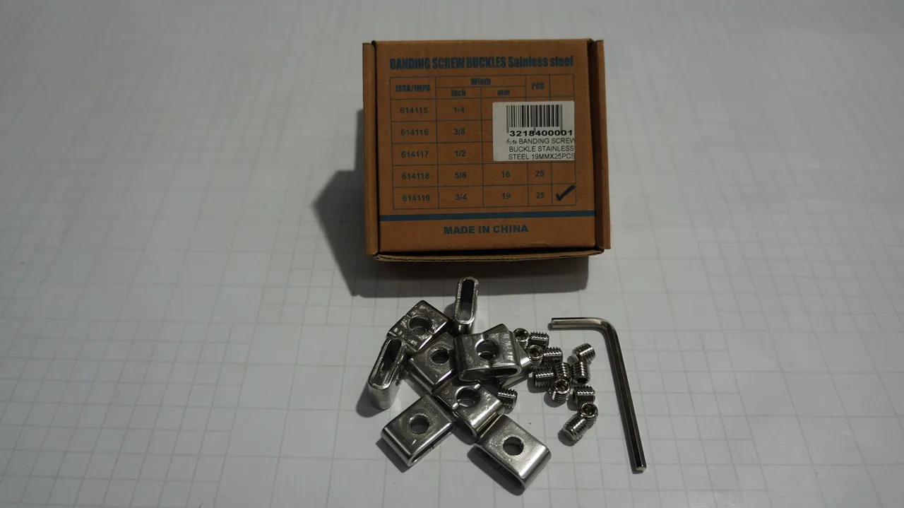 กิ๊บรัด BANDING SCREW BUCKLE STAINLESS STEEL 19MMX25PCS