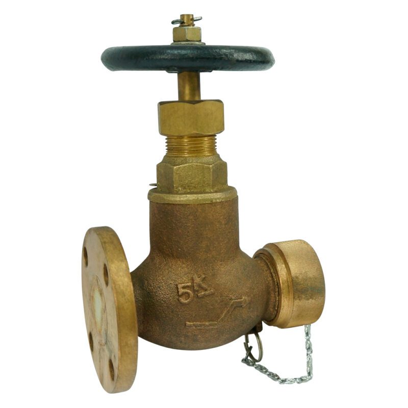 วาล์ว Globe hose v/v bronze F7334A, Screw M42x2.0 & Flange 5K-15A